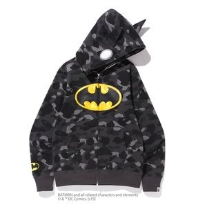 Bape x batman camo full zip hoodie